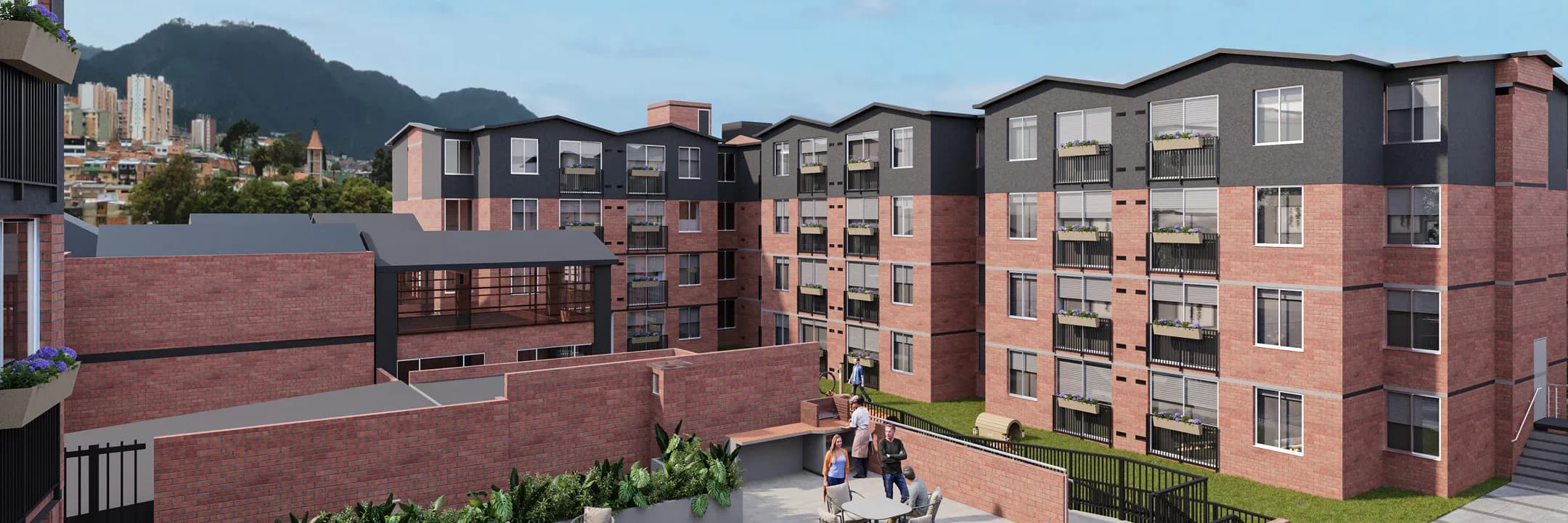 Render de la fachada de Santana 11 Sur